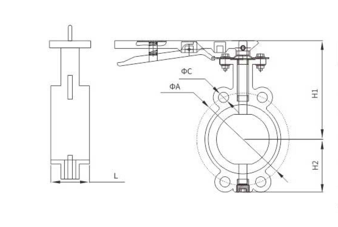 消防對(dui)夾蝶閥(fá)(圖1)