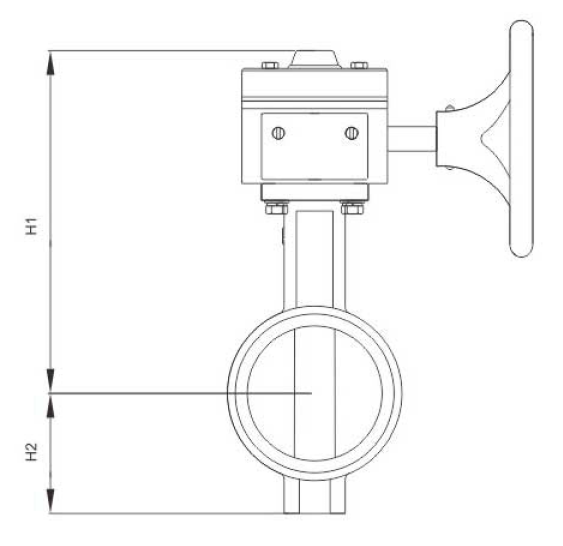 蝸輪(lún)信号溝槽蝶(die)閥(圖1)