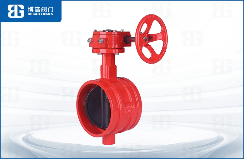 蝸輪(lún)消防溝(gōu)槽蝶閥(fa)