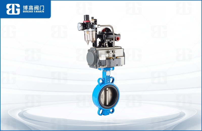 氣動對(duì)夾中線蝶閥(fa)